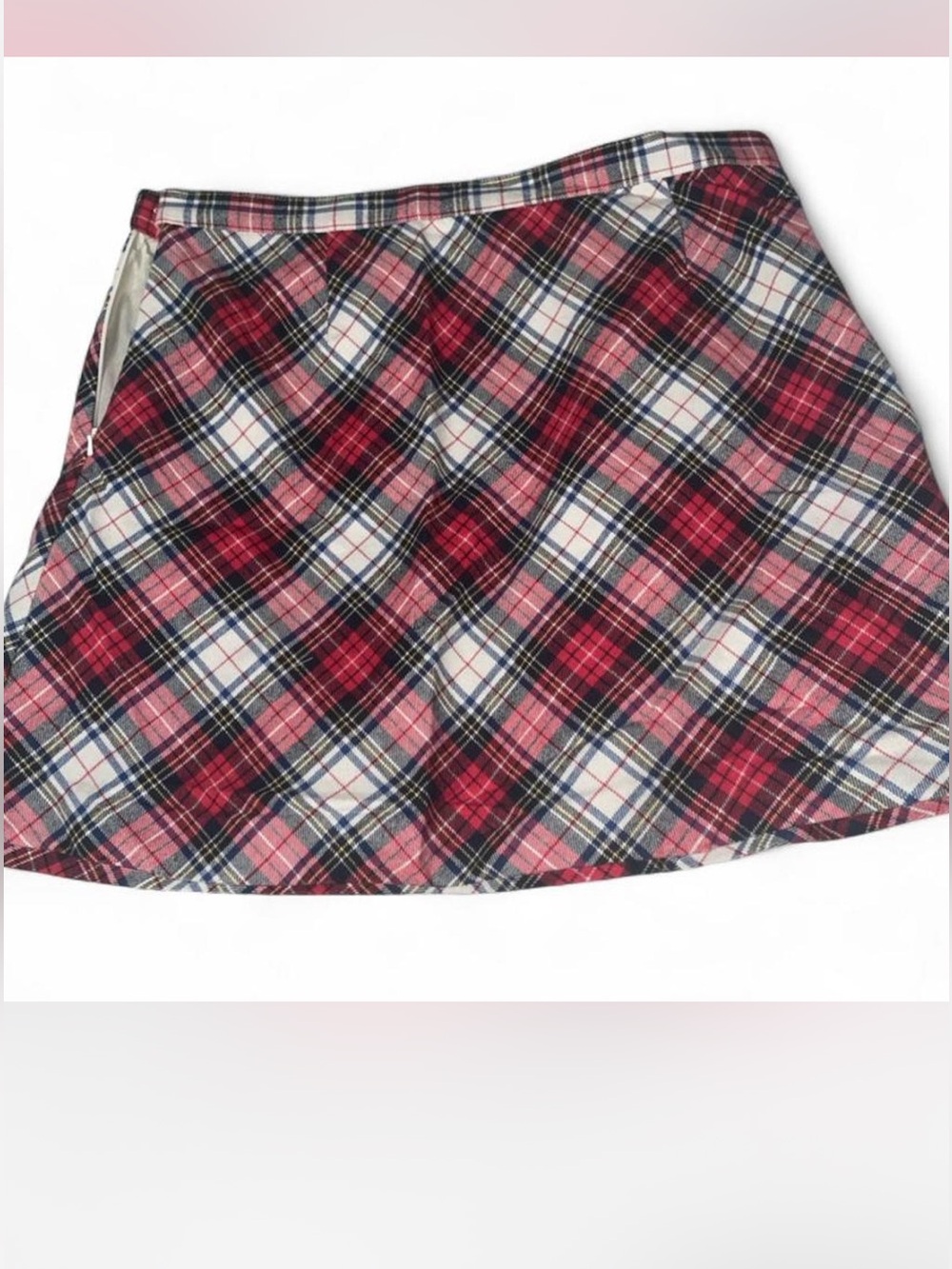 Lucky Brand Cotton & Wool Schoolgirl A-Line Mini Skirt, Size 10